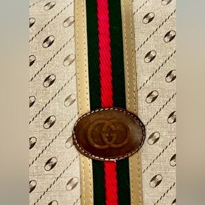 Designer Leather purse with Signature Stripe Vintage style